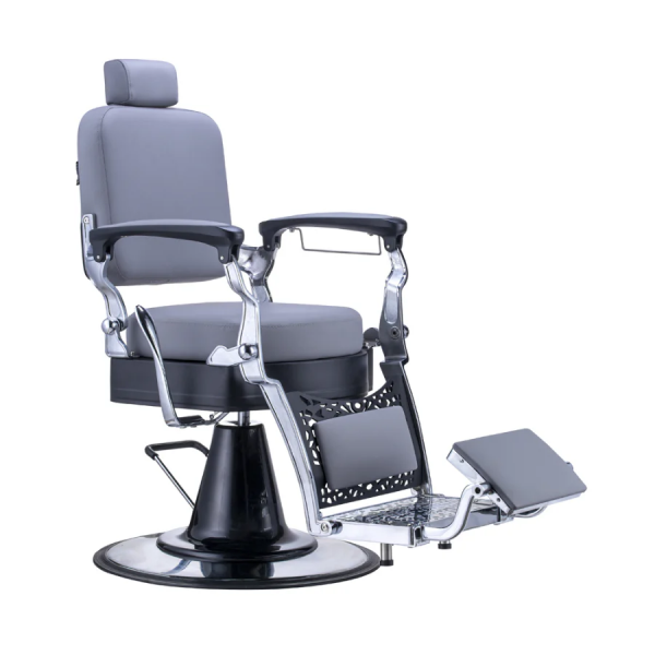 Noosa Barber Chair - Grey/Black | Premium Comfort