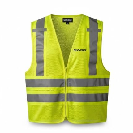Nezvoro High Visibility Fluorescent Safety Vest | ANSI Compliant Polyester